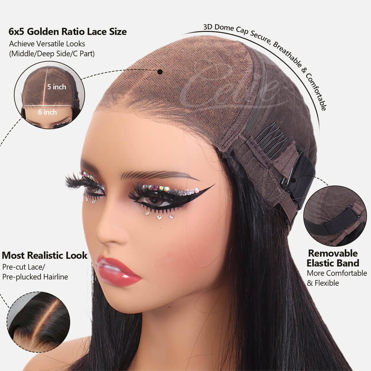 Ombre Brown Wig with Dark Roots Layer Cuts Short Bob Wig 6×5 Pre-everything Glueless Wig