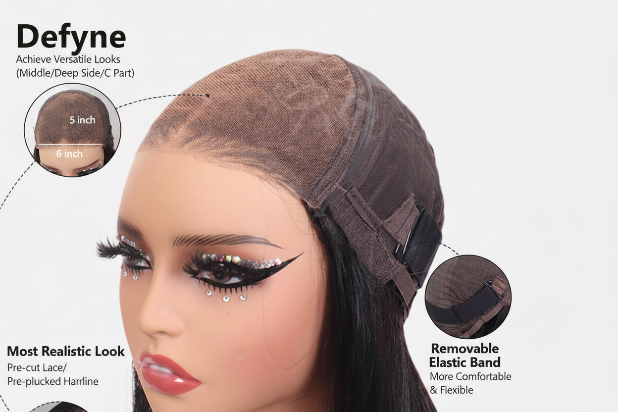 Ombre Brown Wig with Dark Roots Layer Cuts Short Bob Wig 6×5 Pre-everything Glueless Wig