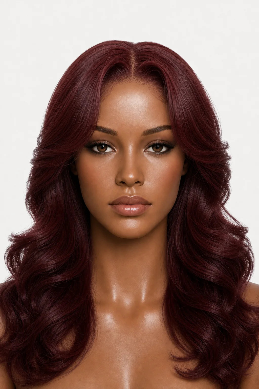 Dark Burgundy/Dark Brown Butterfly Haircuts Loose Wave 6×5 Glueless Wig Pre-Layered Face Framing Wig
