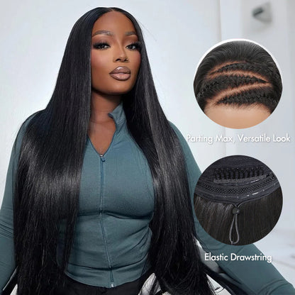 Pull Go 13×6 Straight Glueless Full Frontal Hd Lace Wig Pre-everything 250% Density