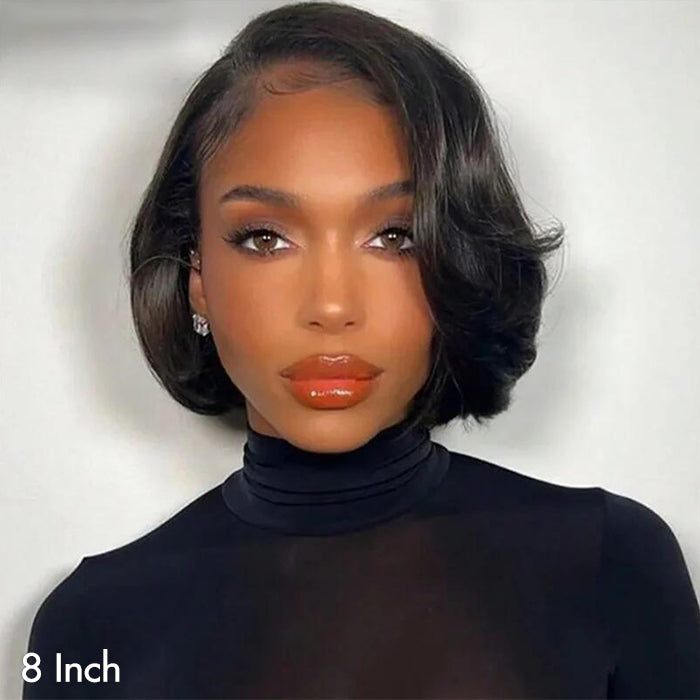 Natural Blowout Layer Cuts Straight Short Bob Wig 6×5 Pre-everything Glueless Wig 180% Density