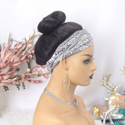 Body Wave Wigs with Headbands for Black Women Human Hair Wigs 150% Density Natural Black
