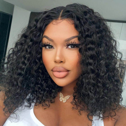 Glueless Hd Lace Frontal Wigs 6×5 13×4 Bouncy Deep Curly Hair 180% Density