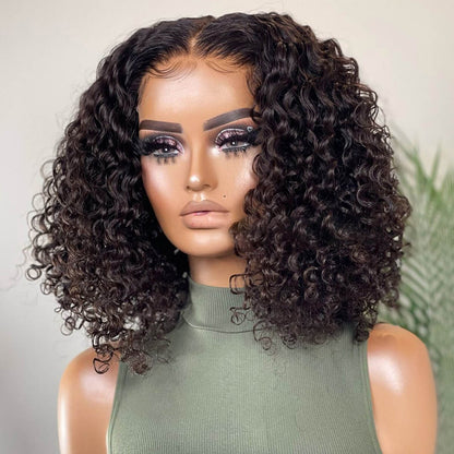 Glueless Hd Lace Frontal Wigs 6×5 13×4 Bouncy Deep Curly Hair 180% Density