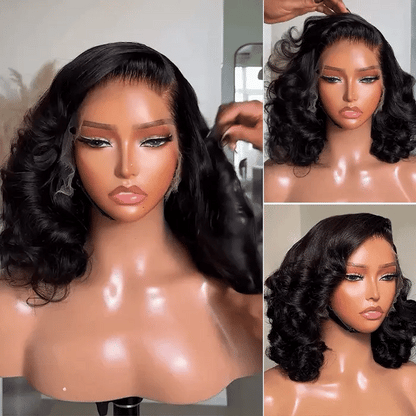 Glueless Lace Wigs Undetectable Lace Loose Wave Wig 250% Density Super Double Drawn Bouncy Curly Hair
