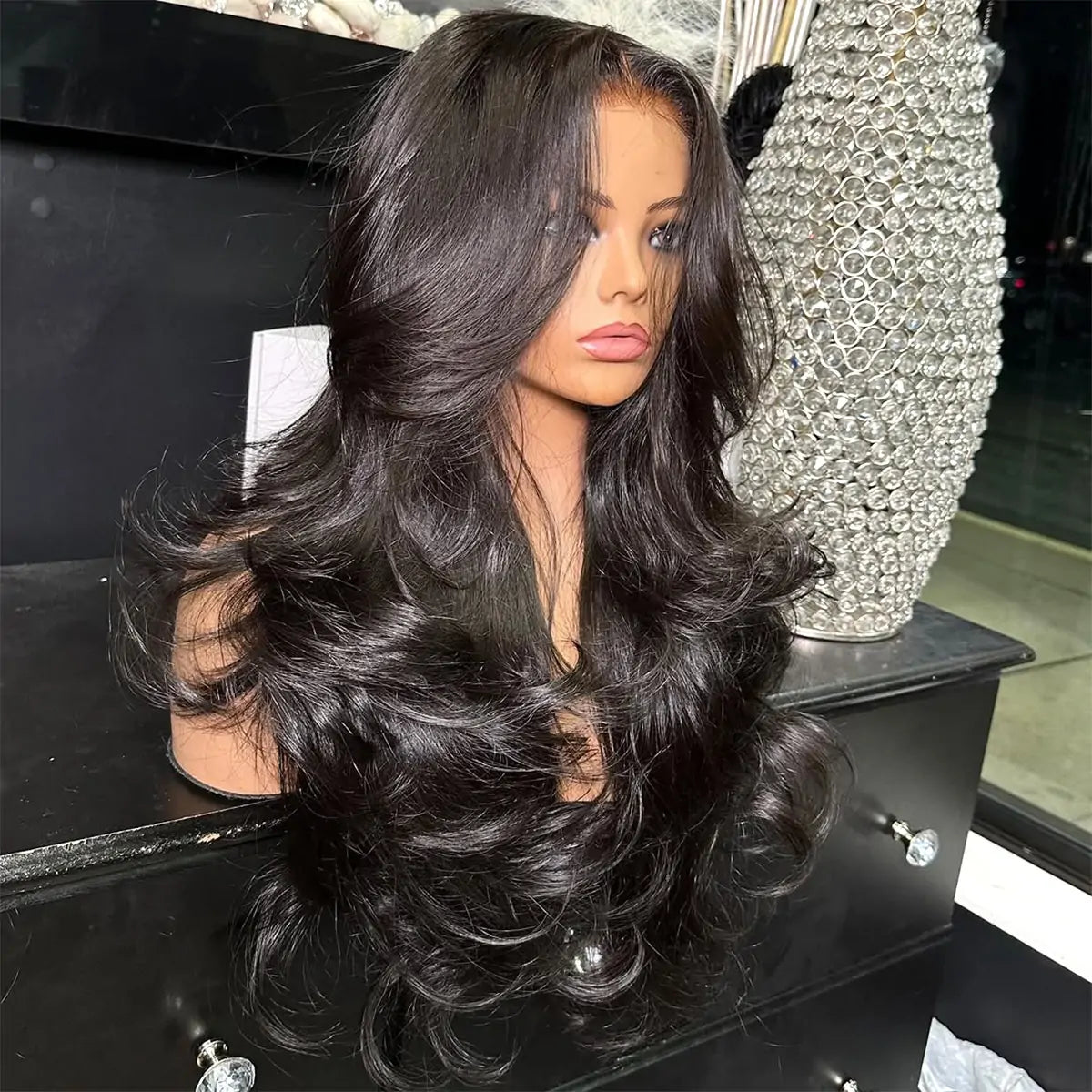 Pre-styled Butterfly Haircut Pop Layers Wig 250% Density 6×5 Wear Go Glueless Wig