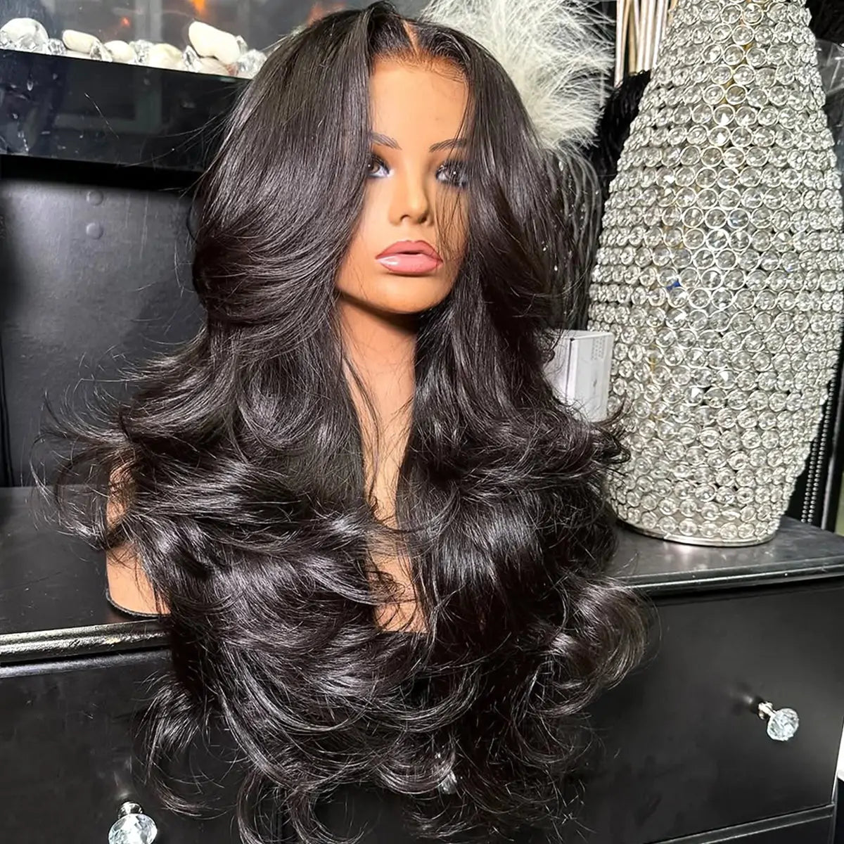 Pre-styled Butterfly Haircut Pop Layers Wig 250% Density 6×5 Wear Go Glueless Wig