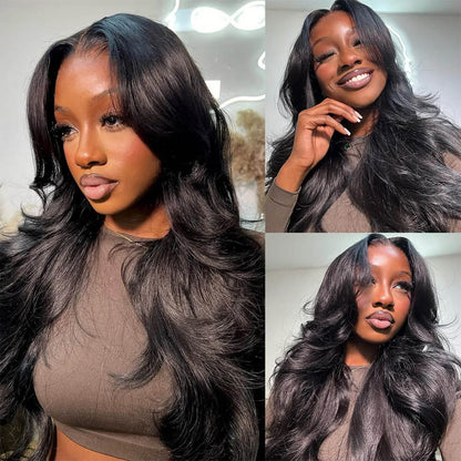 Face-Framing Curtain Bangs Body Wave 6×5 Glueless Hd Lace Wig with Layers Ready To Go Wig 220% Density