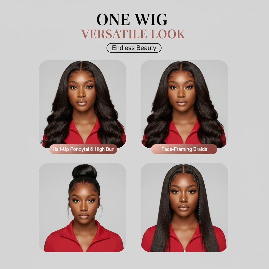 Ombre Brown Highlight Butterfly Layer Cuts Wig