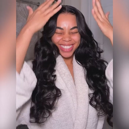 Face-Framing Curtain Bangs Body Wave 6×5 Glueless Hd Lace Wig with Layers Ready To Go Wig 220% Density