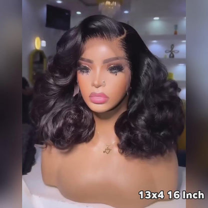 Glueless Lace Wigs Undetectable Lace Loose Wave Wig 250% Density Super Double Drawn Bouncy Curly Hair