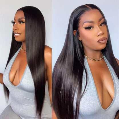Pull Go 13×6 Straight Glueless Full Frontal Hd Lace Wig Pre-everything 250% Density