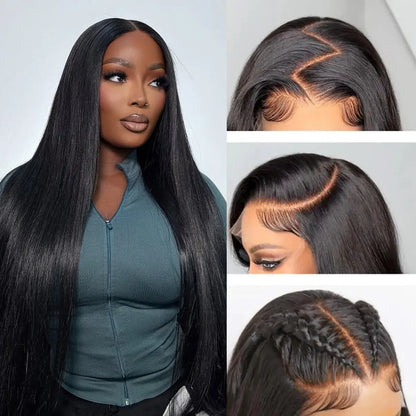 Pull Go 13×6 Straight Glueless Full Frontal Hd Lace Wig Pre-everything 250% Density