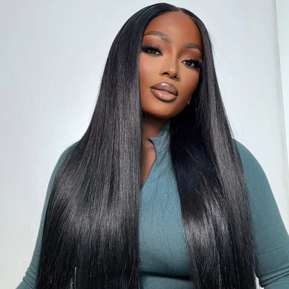 Pull Go 13×6 Straight Glueless Full Frontal Hd Lace Wig Pre-everything 250% Density
