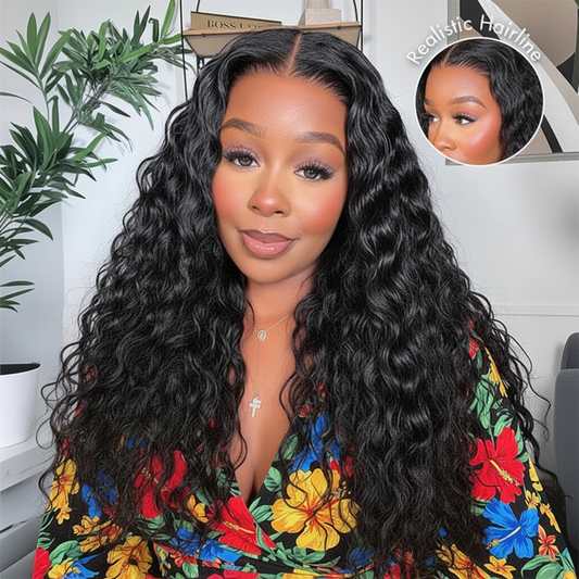 Pull Go Drawstring Glueless Wig Water Wave Wig
