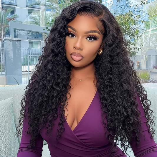 Pull Go Drawstring Glueless Wig Water Wave Wig